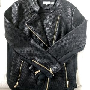Calvin Klein Women's Large Faux Leather Jacket. Black.